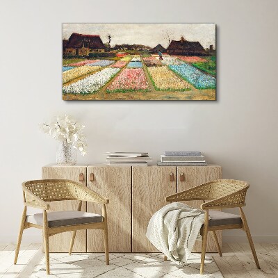 Bild auf leinwand Frühlingstulpenfelder