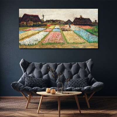Bild auf leinwand Frühlingstulpenfelder
