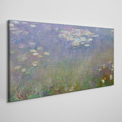 Foto auf leinwand Fliederreflexionen im Wasser