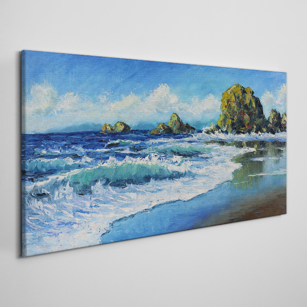 Foto auf leinwand Ruhiges Meer an einem sonnigen Tag