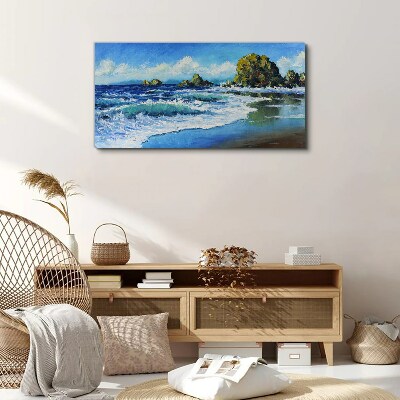 Foto auf leinwand Ruhiges Meer an einem sonnigen Tag