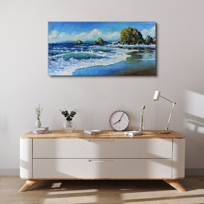 Foto auf leinwand Ruhiges Meer an einem sonnigen Tag