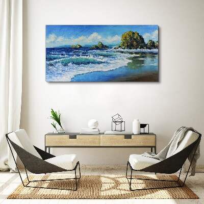Foto auf leinwand Ruhiges Meer an einem sonnigen Tag