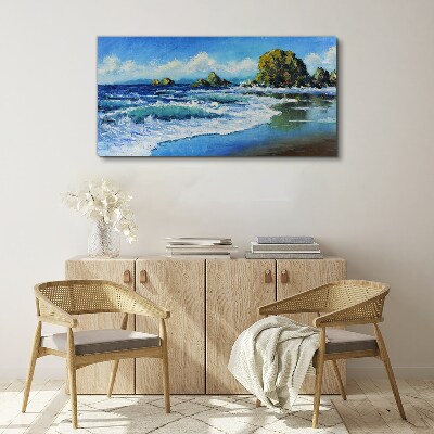 Foto auf leinwand Ruhiges Meer an einem sonnigen Tag