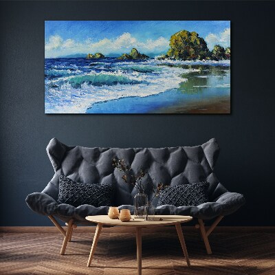 Foto auf leinwand Ruhiges Meer an einem sonnigen Tag