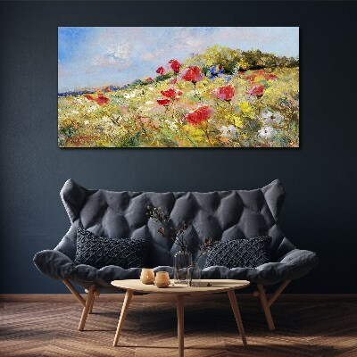 Foto auf leinwand Abstrakte Blumenlandschaft