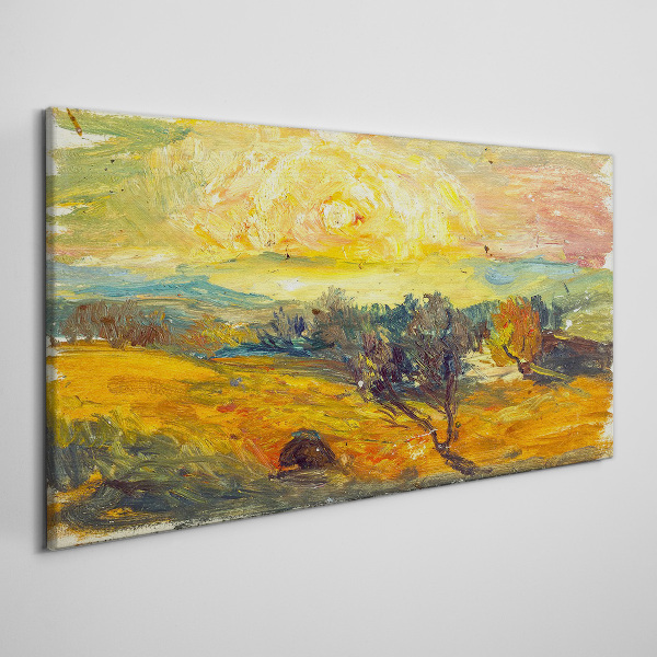 Foto auf leinwand Goldene Felder unter der Sonne