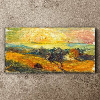 Foto auf leinwand Goldene Felder unter der Sonne