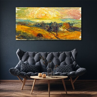 Foto auf leinwand Goldene Felder unter der Sonne