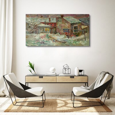 Foto auf leinwand Winterlandschaft in Pastellfarben