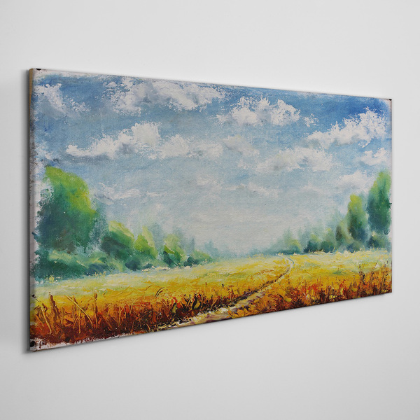 Foto auf leinwand Sommerfelder unter blauem Himmel