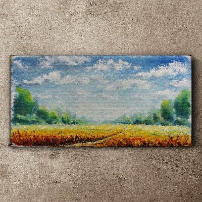 Foto auf leinwand Sommerfelder unter blauem Himmel
