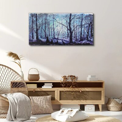 Foto leinwand Wald Winterschnee