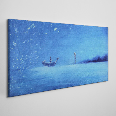 Foto auf leinwand Eine Oase der Ruhe in Blautönen