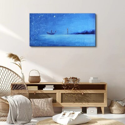 Foto auf leinwand Eine Oase der Ruhe in Blautönen