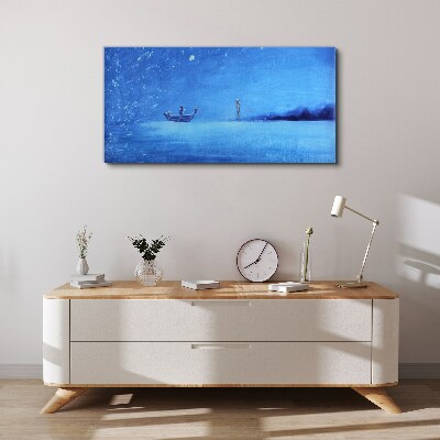 Foto auf leinwand Eine Oase der Ruhe in Blautönen