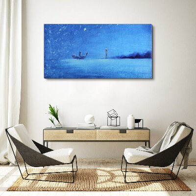 Foto auf leinwand Eine Oase der Ruhe in Blautönen