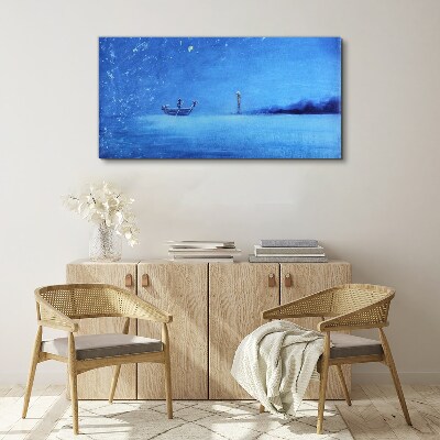 Foto auf leinwand Eine Oase der Ruhe in Blautönen