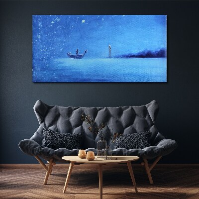 Foto auf leinwand Eine Oase der Ruhe in Blautönen
