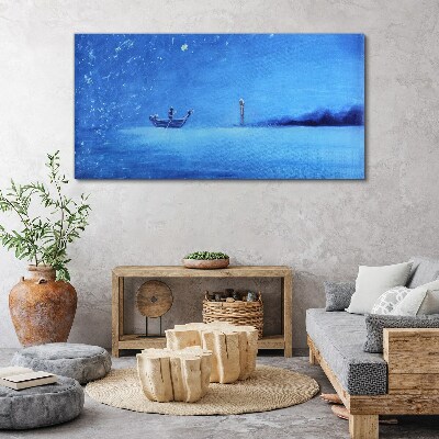 Foto auf leinwand Eine Oase der Ruhe in Blautönen