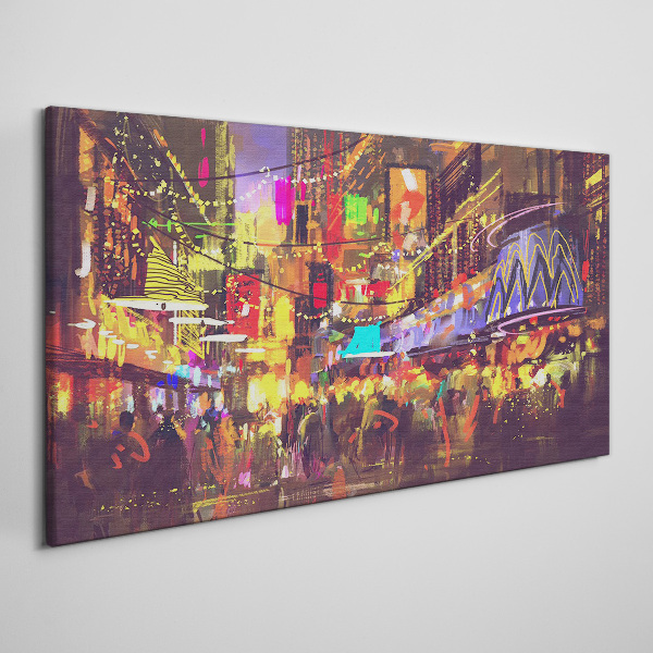 Wandbild Nachtleben in der Stadt