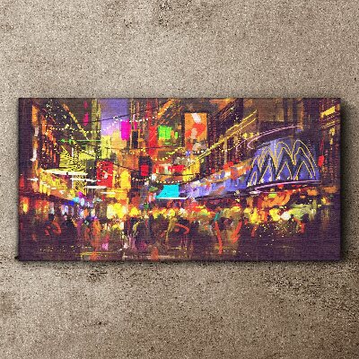 Wandbild Nachtleben in der Stadt
