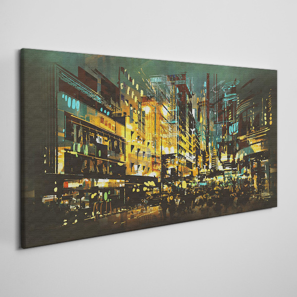 Bild auf leinwand Nachtmetropole