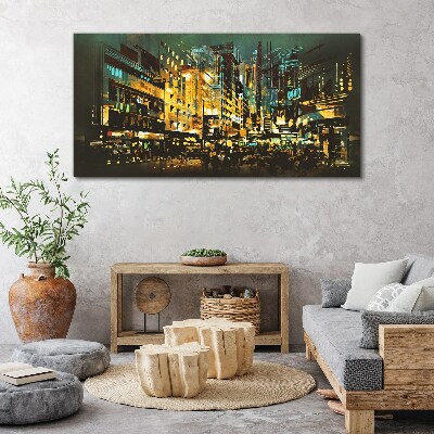 Bild auf leinwand Nachtmetropole