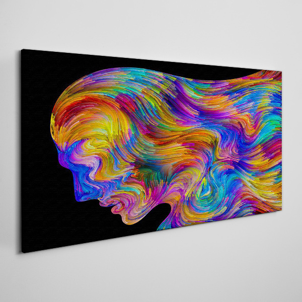 Foto auf leinwand Bunte Silhouette in Bewegung