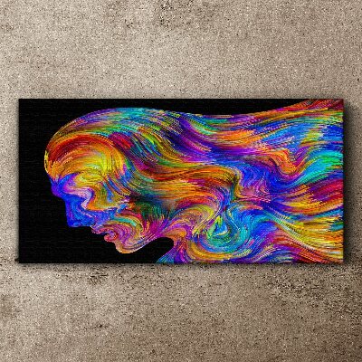 Foto auf leinwand Bunte Silhouette in Bewegung
