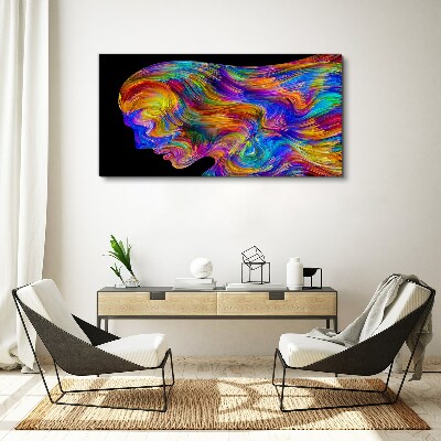 Foto auf leinwand Bunte Silhouette in Bewegung