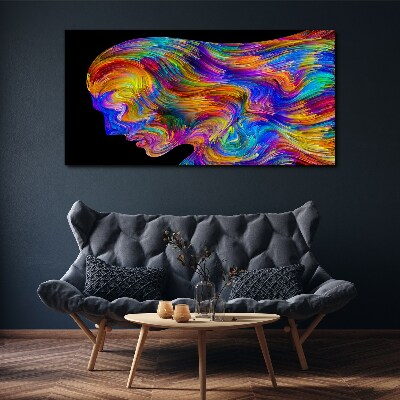 Foto auf leinwand Bunte Silhouette in Bewegung
