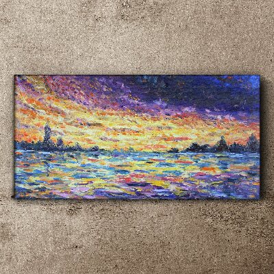 Bild auf leinwand Sonnenuntergang über dem Wasser