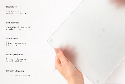 Herdabdeckplatte aus satiniertem Glas in rechteckiger Form