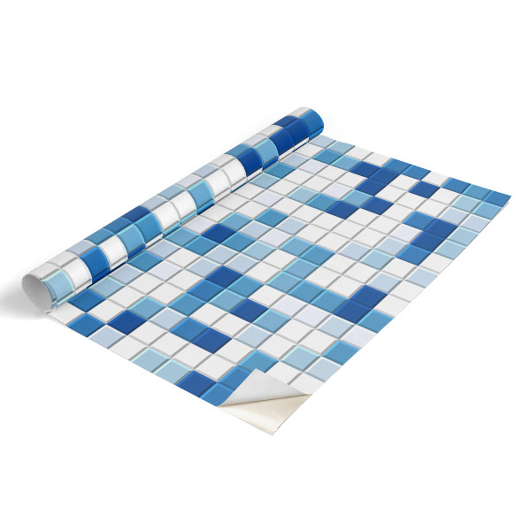 Klebefolie für möbel Blaues Mosaik
