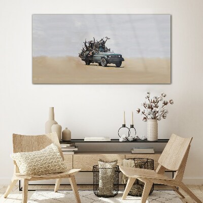 Glasbild Banksy-Krieg