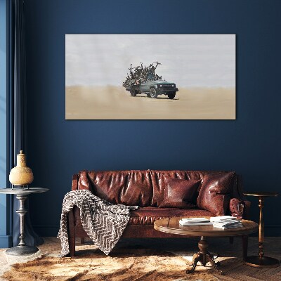 Glasbild Banksy-Krieg