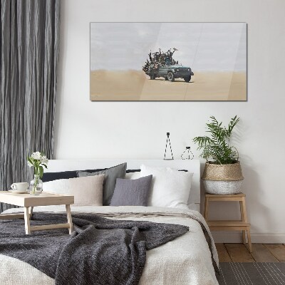 Glasbild Banksy-Krieg
