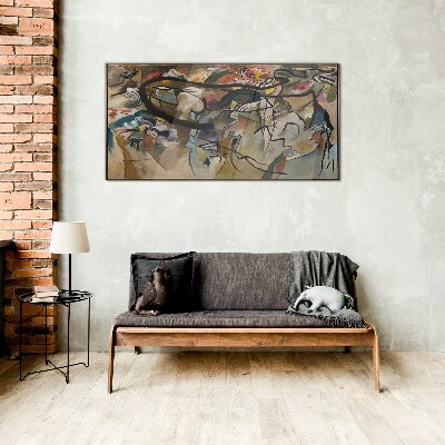 Bild auf glas Komposition V Kandinsky