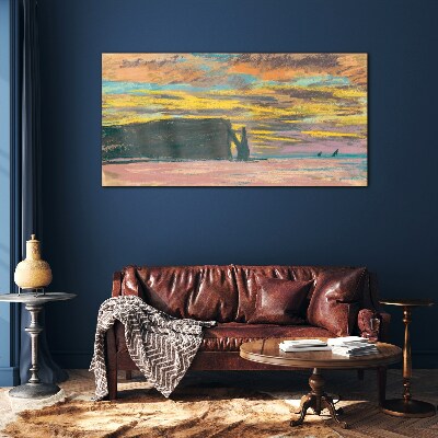Glasbild Sonnenuntergang Claude Monet