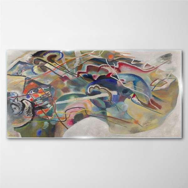 Glasbild Abstraktion Wassily Kandinsky