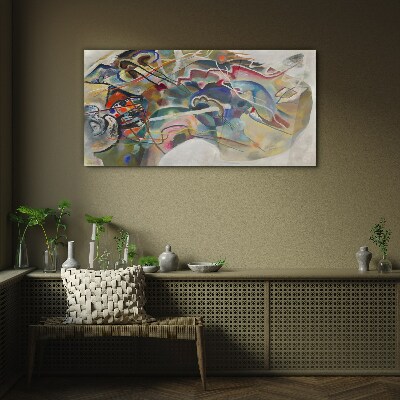 Glasbild Abstraktion Wassily Kandinsky