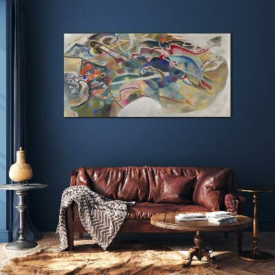 Glasbild Abstraktion Wassily Kandinsky