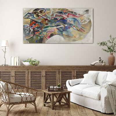Glasbild Abstraktion Wassily Kandinsky