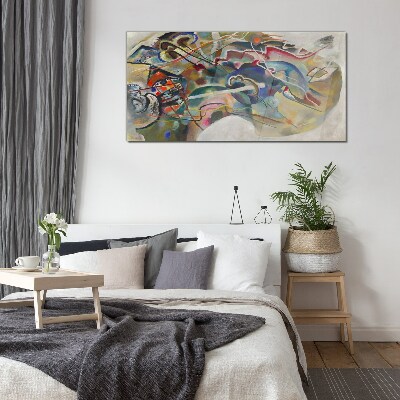 Glasbild Abstraktion Wassily Kandinsky