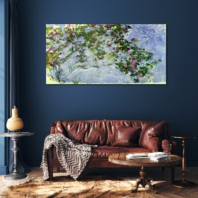 Glasbild Les Roses Claude Monet
