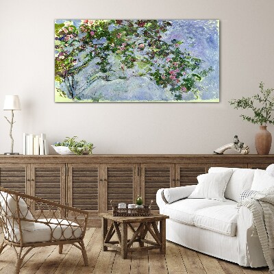 Glasbild Naturblumen Claude Monet