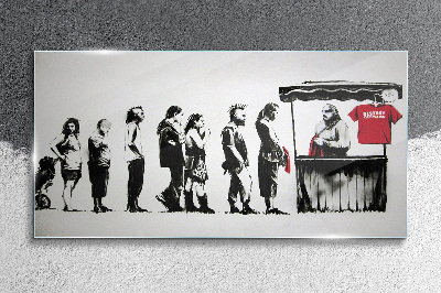Bild auf glas Banksy Black and White Festival