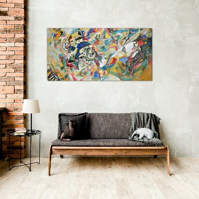 Glasbild Komposition VII Kandinsky