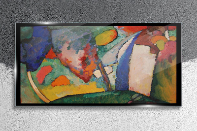 Glasbild Wasserfall Abstraktion Kandinsky